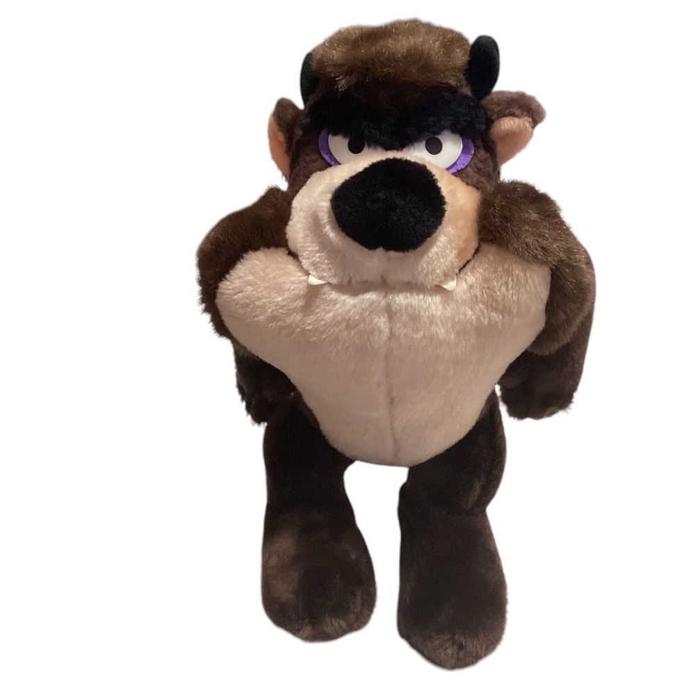 Vintage 80s Looney Tunes Warner‎ Bros Taz Tasmanian Devil Plush 1989